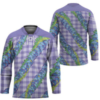 Hawaii Jade Vine Lei Hockey Jersey Aloha Palaka Motif - Purple LT14 - Polynesian Pride