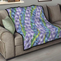Hawaii Jade Vine Lei Quilt Aloha Palaka Motif - Purple - Polynesian Pride
