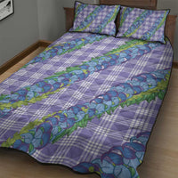 Hawaii Jade Vine Lei Quilt Bed Set Aloha Palaka Motif - Purple - Polynesian Pride