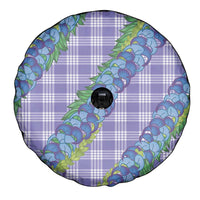 Hawaii Jade Vine Lei Spare Tire Cover Aloha Palaka Motif - Purple - Polynesian Pride