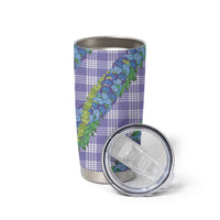Hawaii Jade Vine Lei Tumbler Cup Aloha Palaka Motif - Purple - Polynesian Pride