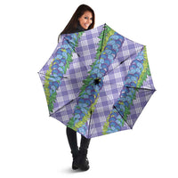 Hawaii Jade Vine Lei Umbrella Aloha Palaka Motif - Purple - Polynesian Pride