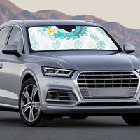 Jade Vine Lei Hawaii Auto Sun Shade Aloha Seamless Tropical Leaves - Polynesian Pride