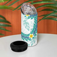 Jade Vine Lei Hawaii 4 in 1 Can Cooler Tumbler Aloha Seamless Tropical Leaves - Polynesian Pride