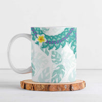 Jade Vine Lei Hawaii Ceramic Mug Aloha Seamless Tropical Leaves - Polynesian Pride