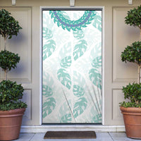 Jade Vine Lei Hawaii Door Cover Aloha Seamless Tropical Leaves - Polynesian Pride