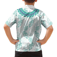 Jade Vine Lei Hawaii Family Matching Summer Maxi Dress and Hawaiian Shirt Aloha Seamless Tropical Leaves - Polynesian Pride