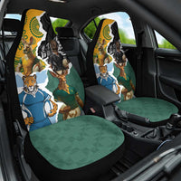 Rugby 2025 Championship Car Seat Cover Southern Hemisphere Countries Mascots - Polynesian Pride