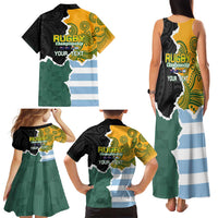 Personalised Rugby 2025 Championship Family Matching Tank Maxi Dress and Hawaiian Shirt Southern Hemisphere Countries Mascots - Polynesian Pride