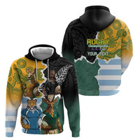 Personalised Rugby 2025 Championship Hoodie Southern Hemisphere Countries Mascots - Polynesian Pride