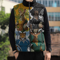 Personalised Rugby 2025 Championship Sleeveless Puffer Jacket Southern Hemisphere Countries Mascots - Polynesian Pride