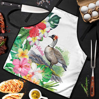 Aloha Hawaii Nene Goose Apron Tropical Flowers Watercolor Stylized - Polynesian Pride