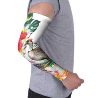 Aloha Hawaii Nene Goose Arm Sleeves Tropical Flowers Watercolor Stylized - Polynesian Pride
