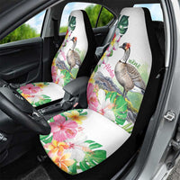 Aloha Hawaii Nene Goose Car Seat Cover Tropical Flowers Watercolor Stylized - Polynesian Pride