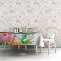Aloha Hawaii Nene Goose Tablecloth Tropical Flowers Watercolor Stylized - Polynesian Pride