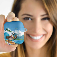 Aloha Hawaii Shaka Nene Goose AirPods Case Surfing Take It Easy LT14 Blue - Polynesian Pride