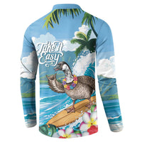 Aloha Hawaii Shaka Nene Goose Button Sweatshirt Surfing Take It Easy - Polynesian Pride