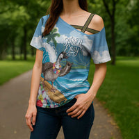 Aloha Hawaii Shaka Nene Goose Cross Shoulder Shirt Surfing Take It Easy - Polynesian Pride