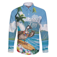 Aloha Hawaii Shaka Nene Goose Family Matching Puletasi and Hawaiian Shirt Surfing Take It Easy - Polynesian Pride
