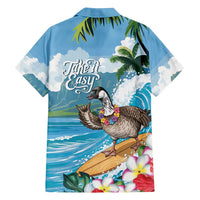 Aloha Hawaii Shaka Nene Goose Family Matching Tank Maxi Dress and Hawaiian Shirt Surfing Take It Easy - Polynesian Pride