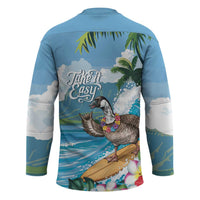 Aloha Hawaii Shaka Nene Goose Hockey Jersey Surfing Take It Easy LT14 - Polynesian Pride