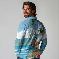 Aloha Hawaii Shaka Nene Goose Long Sleeve Polo Shirt Surfing Take It Easy - Polynesian Pride