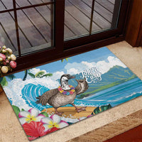 Aloha Hawaii Shaka Nene Goose Rubber Doormat Surfing Take It Easy - Polynesian Pride