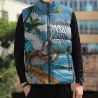 Aloha Hawaii Shaka Nene Goose Sleeveless Puffer Jacket Surfing Take It Easy - Polynesian Pride