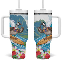 Aloha Hawaii Shaka Nene Goose Tumbler With Handle Surfing Take It Easy - Polynesian Pride