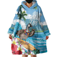 Aloha Hawaii Shaka Nene Goose Wearable Blanket Hoodie Surfing Take It Easy - Polynesian Pride
