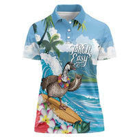 Aloha Hawaii Shaka Nene Goose Women Polo Shirt Surfing Take It Easy - Polynesian Pride