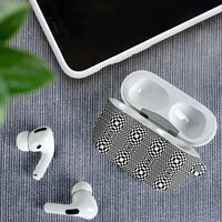 Black White Filipino Binakol Motifs AirPods Case Mabuhay Philippines Festival Kusikus Pattern