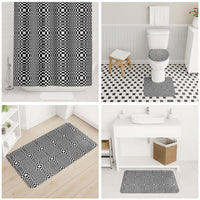Black White Filipino Binakol Motifs Bathroom Set Mabuhay Philippines Festival Kusikus Pattern