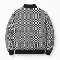 Black White Filipino Binakol Motifs Bomber Puffer Jacket Mabuhay Philippines Festival Kusikus Pattern