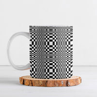 Black White Filipino Binakol Motifs Ceramic Mug Mabuhay Philippines Festival Kusikus Pattern