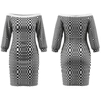 Black White Filipino Binakol Motifs Family Matching Off The Shoulder Long Sleeve Dress and Hawaiian Shirt Mabuhay Philippines Festival Kusikus Pattern