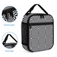 Black White Filipino Binakol Motifs Lunch Bag Mabuhay Philippines Festival Kusikus Pattern