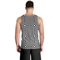 Black White Filipino Binakol Motifs Men Tank Top Mabuhay Philippines Festival Kusikus Pattern