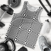 Black White Filipino Binakol Motifs Men Tank Top Mabuhay Philippines Festival Kusikus Pattern