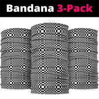 Black White Filipino Binakol Motifs Neck Gaiter Mabuhay Philippines Festival Kusikus Pattern
