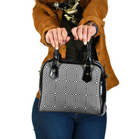 Black White Filipino Binakol Motifs Shoulder Handbag Mabuhay Philippines Festival Kusikus Pattern