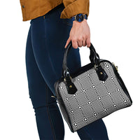 Black White Filipino Binakol Motifs Shoulder Handbag Mabuhay Philippines Festival Kusikus Pattern