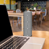 Black White Filipino Binakol Motifs Skinny Tumbler Mabuhay Philippines Festival Kusikus Pattern