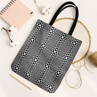 Black White Filipino Binakol Motifs Tote Bag Mabuhay Philippines Festival Kusikus Pattern