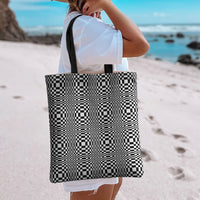 Black White Filipino Binakol Motifs Tote Bag Mabuhay Philippines Festival Kusikus Pattern