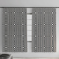 Black White Filipino Binakol Motifs Window Curtain Mabuhay Philippines Festival Kusikus Pattern