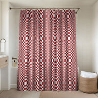 Red White Filipino Binakol Motifs Bathroom Set Mabuhay Philippines Festival Kusikus Pattern