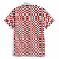 Red White Filipino Binakol Motifs Hawaiian Shirt Mabuhay Philippines Festival Kusikus Pattern