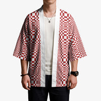 Red White Filipino Binakol Motifs Kimono Mabuhay Philippines Festival Kusikus Pattern