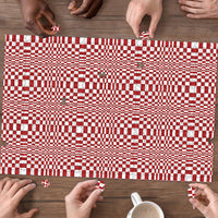 Red White Filipino Binakol Motifs Puzzle Mabuhay Philippines Festival Kusikus Pattern
